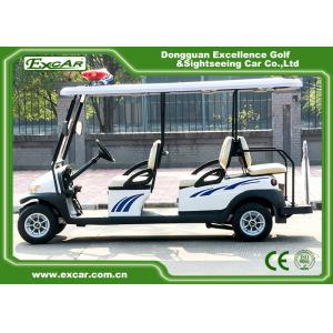 White Color 6 Person Electric Patrol Car With Knock - Down Caution Light