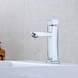 Square Stylish Bathroom Vessel Sink Faucet Brass Cartridge Vanity Basin Taps