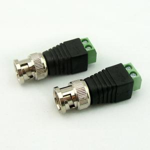 China Screw Terminal Blocks Coaxial Cat5 to BNC Male Video Balun Connector supplier