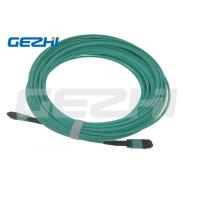 China MPO OM3 MTP/MPO 12 Strand Multimode Fiber Optic Cable Patch Cord on sale