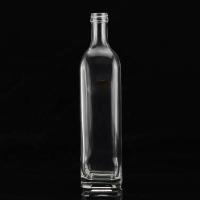 China 500ml Square Glass Bottle of Extra Virgin Olive Oil with Customized Surface Handling on sale