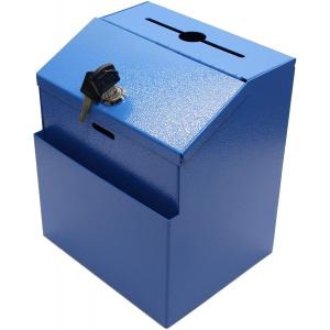 Lockable Metal Donation Suggestion Key Drop Box Express Checkout Box