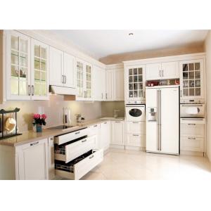 China Solid Wood Contemporary Kitchen Cabinets Paint Finish Luxury Furniture supplier
