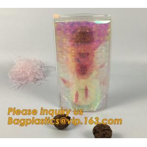 China transparent slider zipper bubble bag，Reusable portable PE bubble wine bottle protector bag,k bubble bag,slider pac wholesale