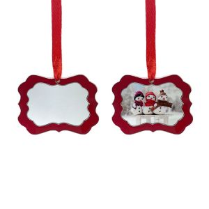 China Custom Sublimation Blank Christmas Ornament Polygon Hanging Christmas Tree Ornament Decorations Pendant wholesale