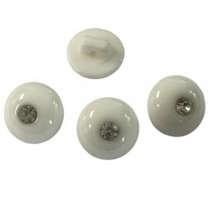 China Faux Diamond On Face 18L Plastic Resin Buttons Round Apply For Sewing Shirt supplier