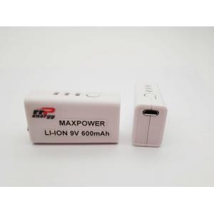 9V 550mAh USB Lithium Ion Rechargeable Batteries UN38.3 MSDS IEC 500 Cycles Life