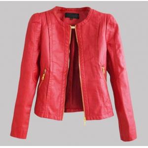 Women faux leather jacket PU Leather Short Jacket Feminino Jaqueta couro Sexy 3colours