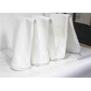 Oil 200 Micron Filter Bag , Industrial Filter Socks Polyester Material White Color