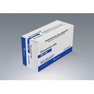 Calcium Tablet Paper Packaging Box , Pharmaceutical Use White Paper Box