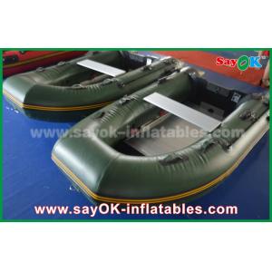 China Green 0.9 / 1.2 mm Tarpaulin PVC Inflatabe Boats with Aluminum Floor / Paddles supplier