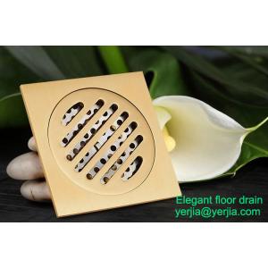 Golden color floor drain, PVD finished.10*10cm