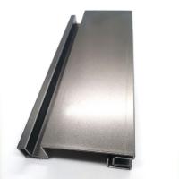 China 25mm PVD Brushed Stainless Steel Trim Strips Metal Skirting Trim Bead Blasted on sale