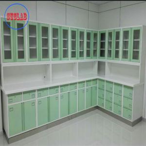 Full Steel Wall Mounted Hospital Operation Room Disposal Cabinet Three Section Slider