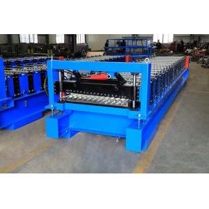 China High Efficiency Corrugated Roof Roll Forming Machine With Cr12Mov Cutter supplier