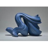 China Gray Blue Resin Art Sculpture Abstract Indoor Floor Statues  Square Indoor Table Decoration on sale