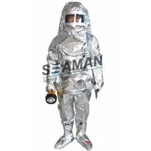 Marine Fire Fighting Equipment / Aluminum Foil Composite Fabric Heat Insulation Fireman Protective Suit