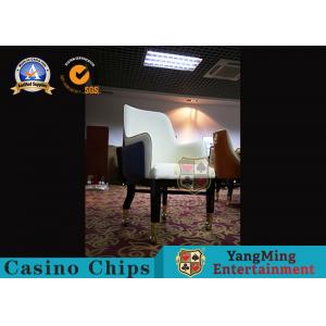 China Gambling Club Hotel Wooden Lounge Chair And Table Set Upholstered supplier
