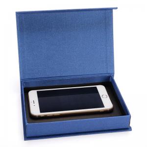 Fancy Cell Phone Accessories Packaging Box Blue Color Clamshell Style