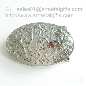 Imitation silver engraved belt buckle for men, silver belt buckles