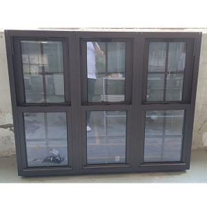China Multi Chambered Double Aluminum Hung Window Vertical Sliding Anodized Finish supplier