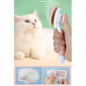 Pink Dog Self Cleaning Pet Grooming Brush Automatic Cat Hair Removal Comb