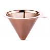 China Professional Reusable Paperless Coffee Dripper Double Mesh Rose Color wholesale