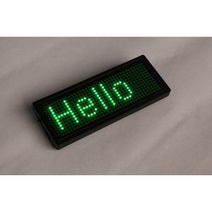 China 32KByte LED Scrolling Name Badge Green Color Indoor For Text / Animation supplier