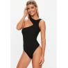 Fitness Clothing Ladies Black Cut Out Sleeveless Knitted Bodysuit Women