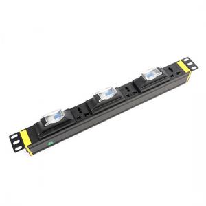 China 1U 3 way Cabinet PDU with 3P air circuit breaker 250V, 10A Universal supplier