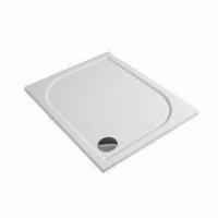 Rectangular Shower Tray with Italian Classic Design and Solid Surface