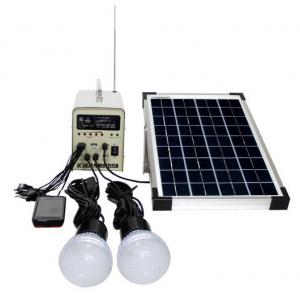 China 10W; 20W; 50W Portable Solar Power System builted in radio functions FM/AM radio, USB supplier