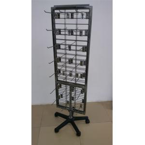 China Metal Wire Grid Display Racks , Flooring Double Sided Display Stand Shelving supplier