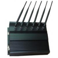 China 6 Antenna Cell Phone Signal Jammer , High Power Desktop Cell Phone WIFI Jammer on sale