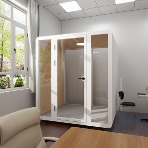 A Phone Booth And Acoustic Phone Booth By The Sleep Pod With Electronic Decoration