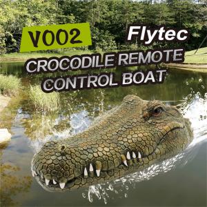 2.4ghz Remote Control RC Boat Simulation RC Crocodile Head Army Color