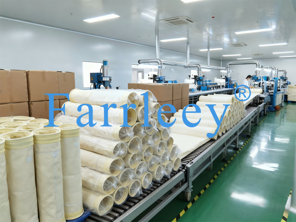 China Sacs filtrants à haute température pour les collecteurs à sacs à 250°C de fonctionnement continu et 280°C de résistance aux pics, conformes à la CEI 62631-3-2 wholesale