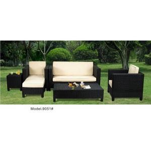 5-piece patio outdoor  resin Wicker classic high back sofa with chaise -9051