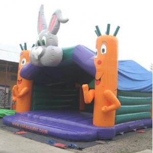 China Rabit Head Kids Large Bouncy Castle Funny 7.7m x 7.2m x 5.96m supplier