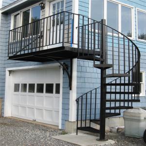 Central Column Stainless Steel Spiral Stair For Outdoor And Indoor