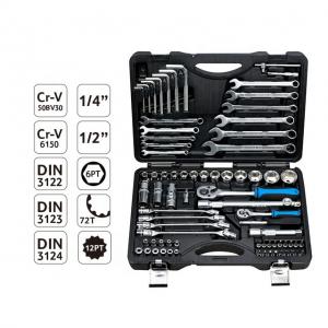 77pcs Stainless Steel 10mm Drop Forged Steel Wrench Set Car Repair Tool FHST2077