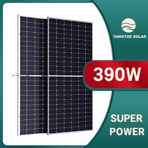 China 390W Bifacial Solar Panel Photovoltaic Modules Double Glass 9BB For Home Application supplier