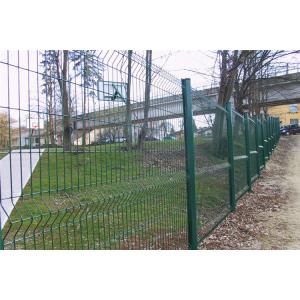 China 2m Tall 50x200mm Galvanized PVC Coated Welded Wire Mesh Fence supplier