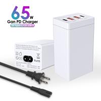 China White 65W GaN USB Charger 4 Port Type C Hub Charging Station on sale