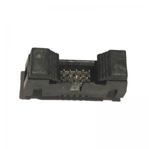 China Short Latch 1.27 	Latch Header Ejector Header 10p Straight PA9T Black Gold Flash Rohs supplier