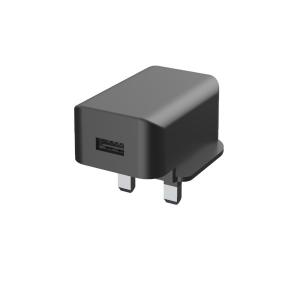China RoHS BV Single USB 5V2.4A Usb Wall Charger UK Fireproof PC supplier