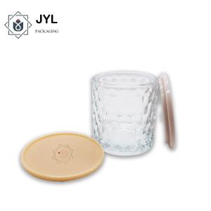 China Rustproof RoHs Candle Jar Covers , Marble Resin Bronze Metal Flat Lid supplier