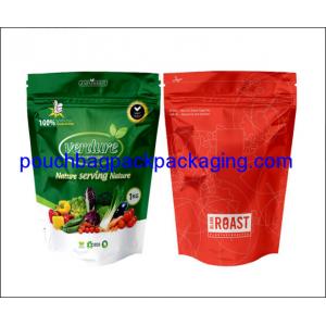 China Aluminium foil stand up pouch, printed aluminium foil bag doypack with zipper for vegetable 1 KG supplier