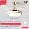 China Factory 2025 Modern LED Ceiling Fan Light for Home and Restaurant Bluetooth Mute Simple Invisible Iron Chandelier 220V wholesale