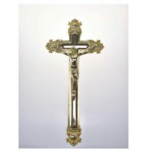 China Gold Color Casket Crucifix OEM / ODM Service Acceptable For Wooden Coffin Decoration supplier